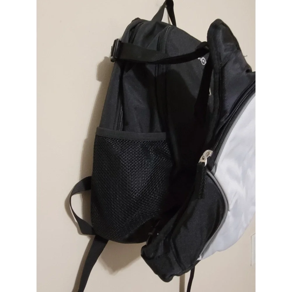 Obersee Oslo Diaper Bag Backpack with Detachable Cooler Black/White Changing Pad